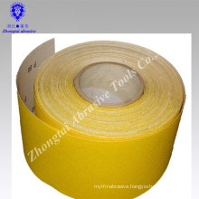 High quality white corundum yellow sand paper roll for decorating, nail file ,foot fail,painting